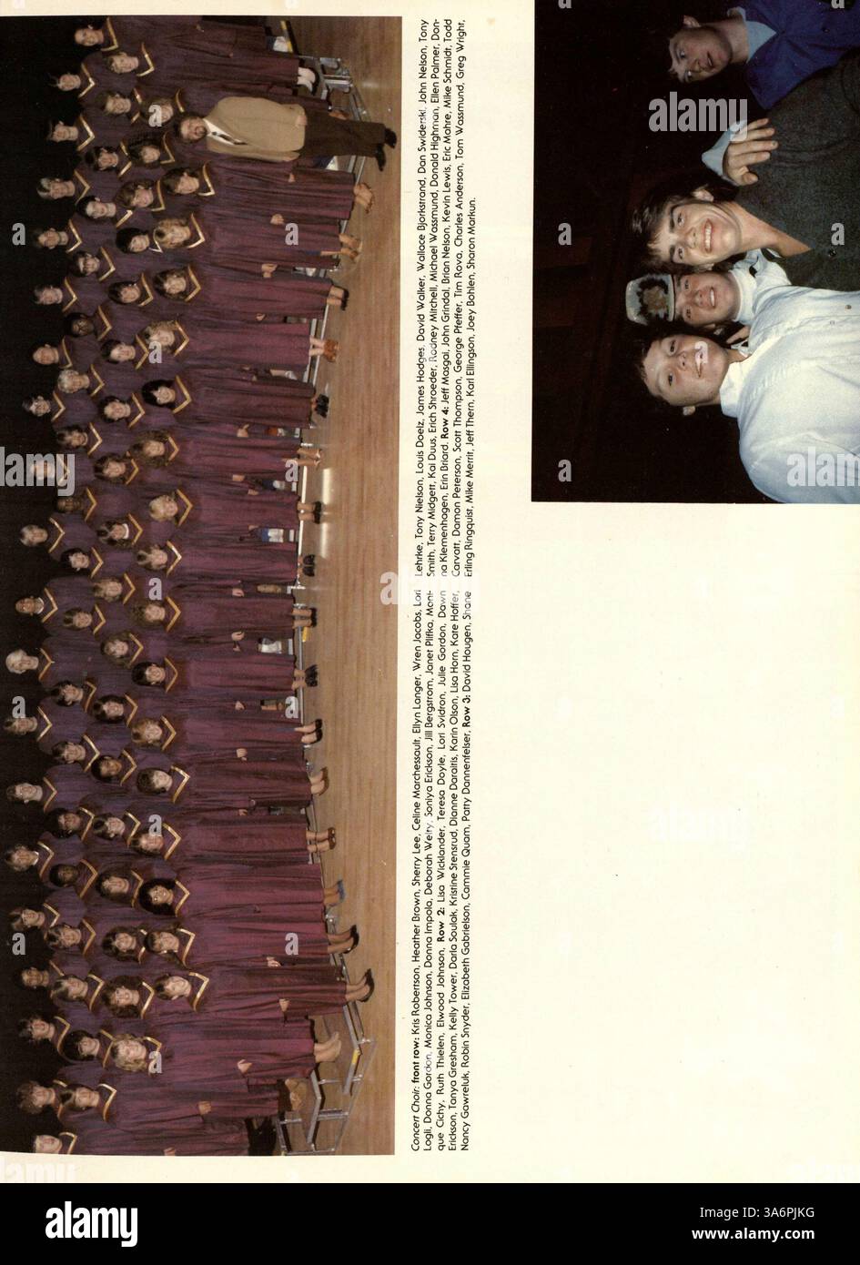 L'annuaire Sagamore 1984 de l'école secondaire Roosevelt offre un compte rendu détaillé de l'année scolaire 1983-1984, documentant la vie étudiante, les contributions des enseignants, les réalisations sportives et diverses activités du club, reflétant la communauté scolaire dynamique. Banque D'Images