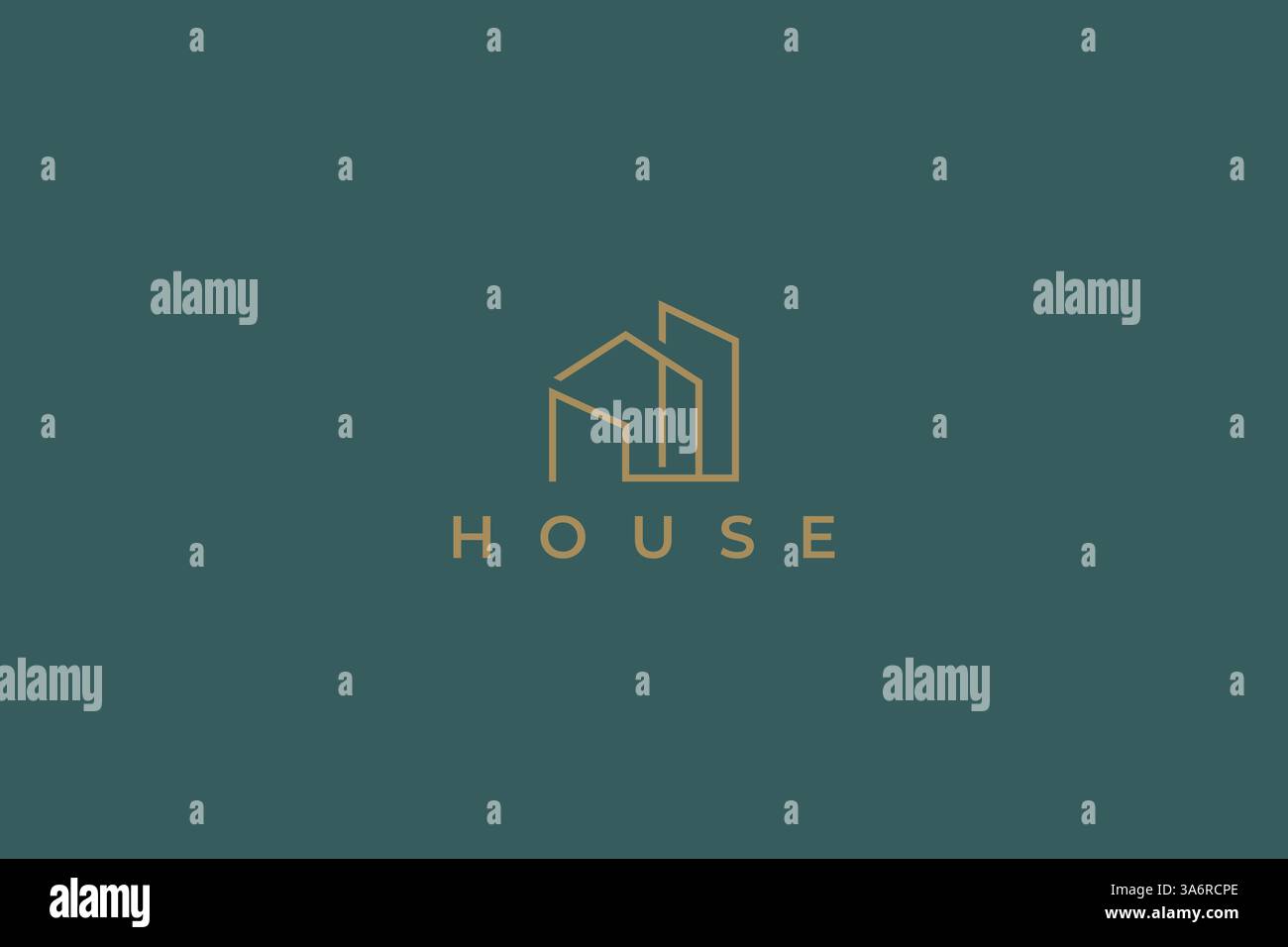 Real Estate Modern House minimaliste élégant concept logo modèle Illustration de Vecteur