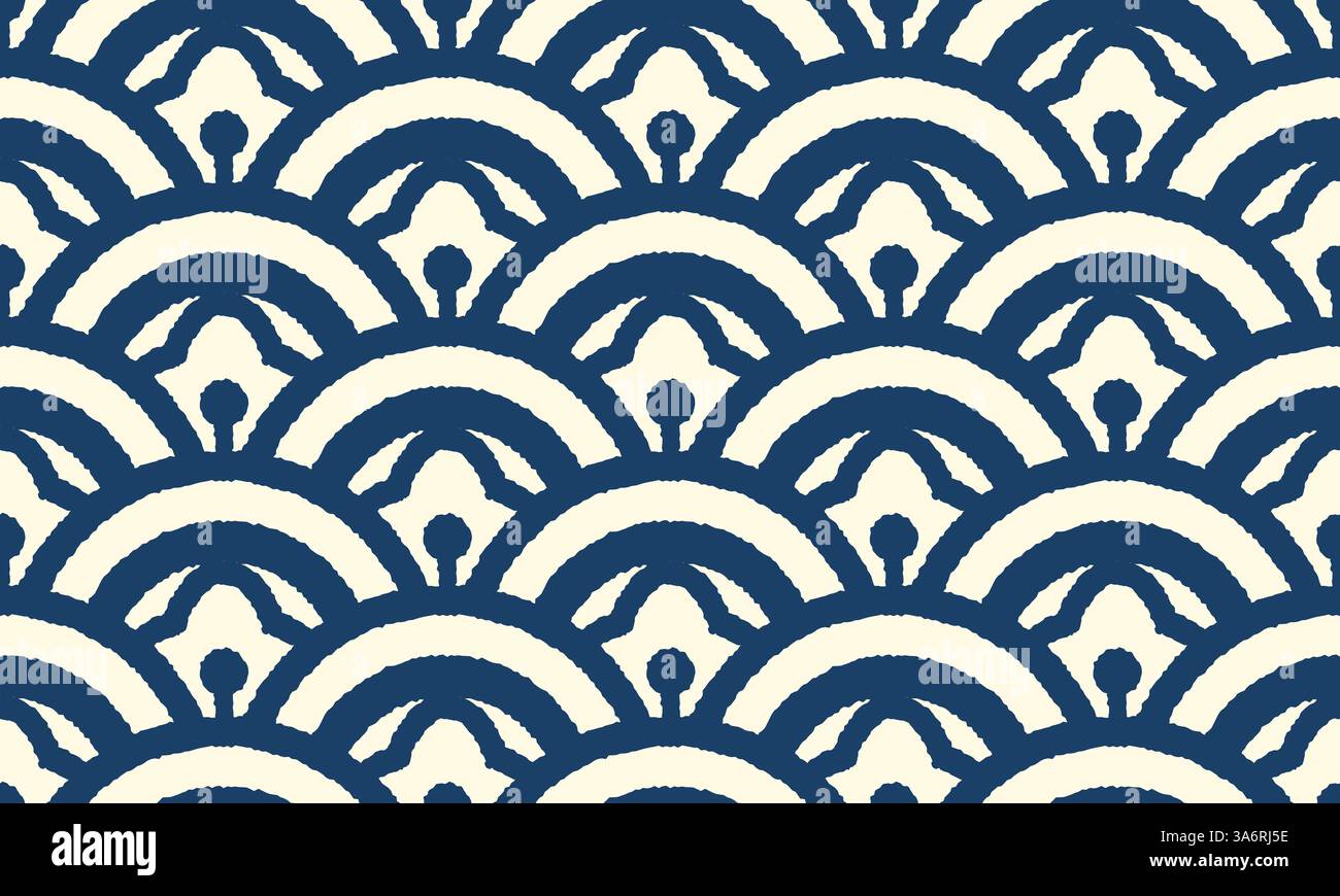 Modèle sans couture d'échelle de chevauchement, modèle de broderie sans couture traditionnel, modèle sans couture pour les idées de décoration à la maison et l'impression de tissu, Banque D'Images