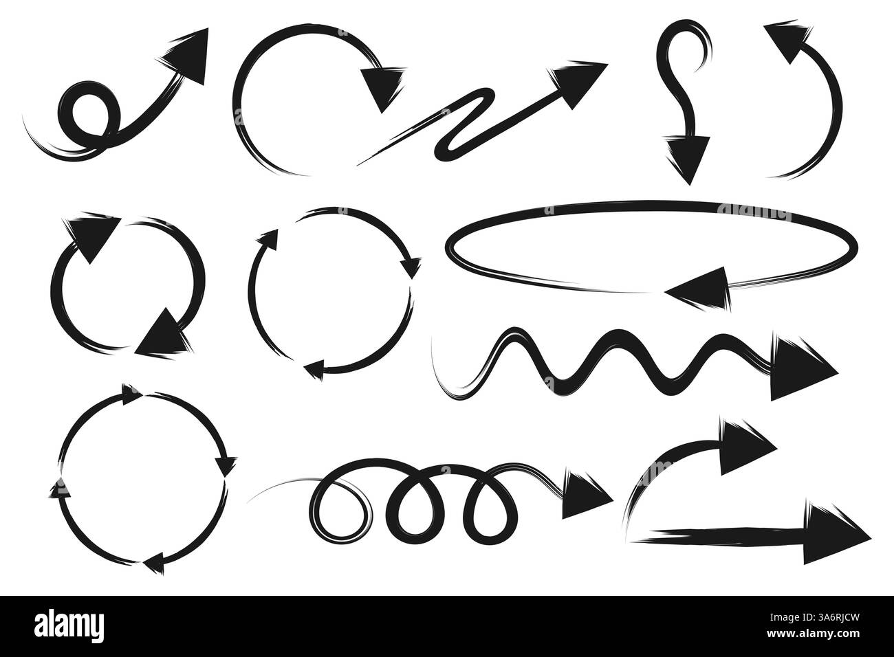 Symbole de flèche avec texture de pinceau. Illustration vectorielle. Illustration de Vecteur