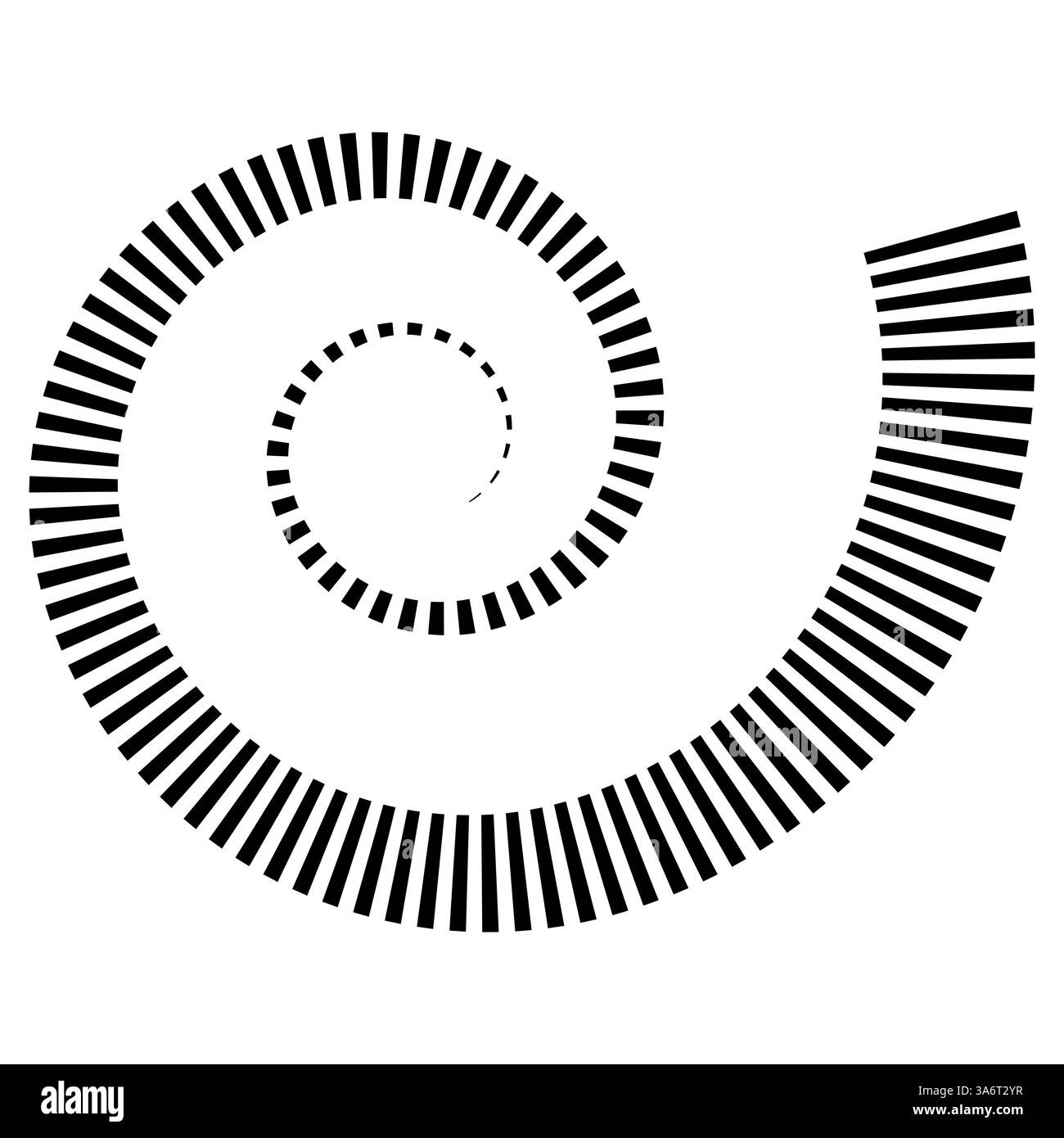 Spirale abstraite avec segments rayés motif d'illusion de vortex géométrique Illustration de Vecteur