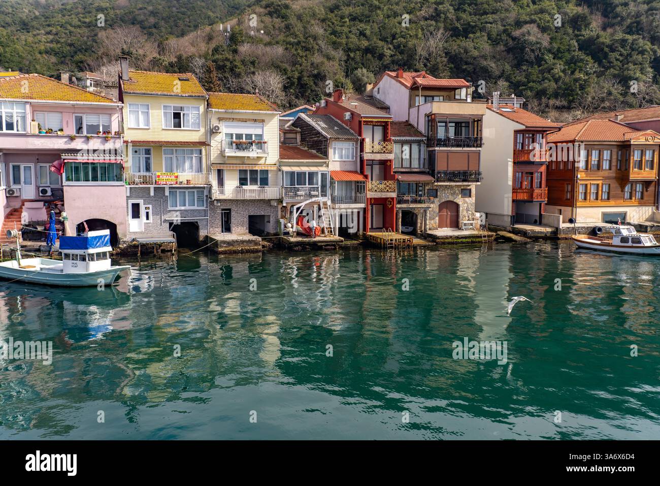 DAS Dorf Anadolu Kavağı am Bosporus BEI Istanbul, Türkei | Anadolu Kavağı village au Bosphore près d'Istanbul, Turquie Banque D'Images