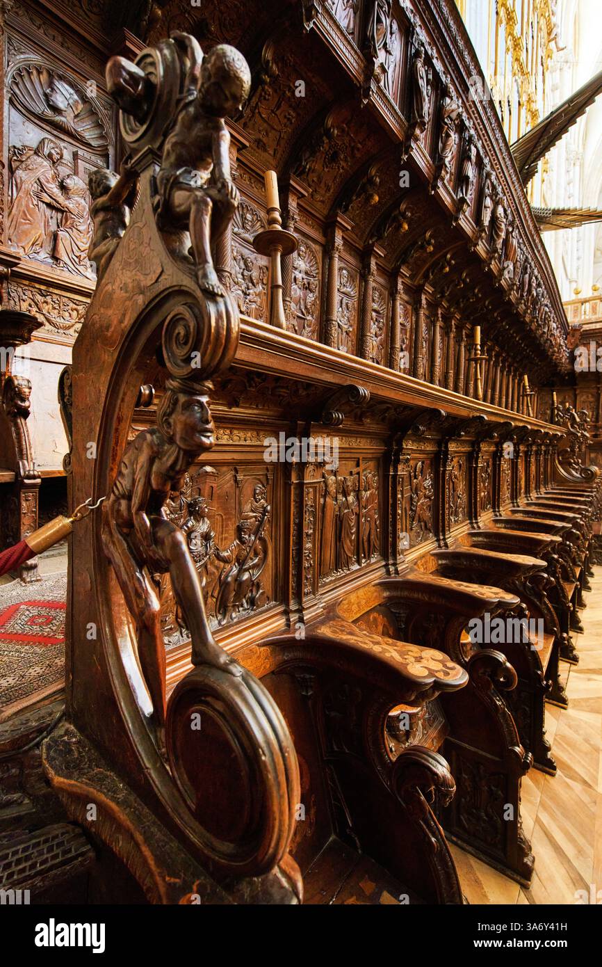 Sillería del Coro, Felipe Vigarny, Diego de Siloé, Andrés de Nájera, Simón de Bueras y García de Arredondo, 1505-1535, Cathedral de Santa María, Frenc Banque D'Images