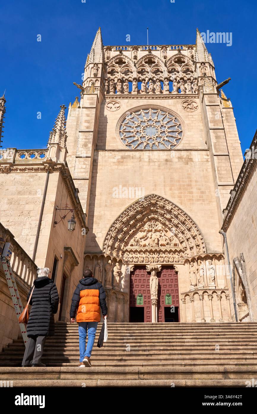 Puerta del Sarmental, Cathédrale de Santa María, gothique français, Burgos, Castille-et-León, Espagne, Europe Banque D'Images