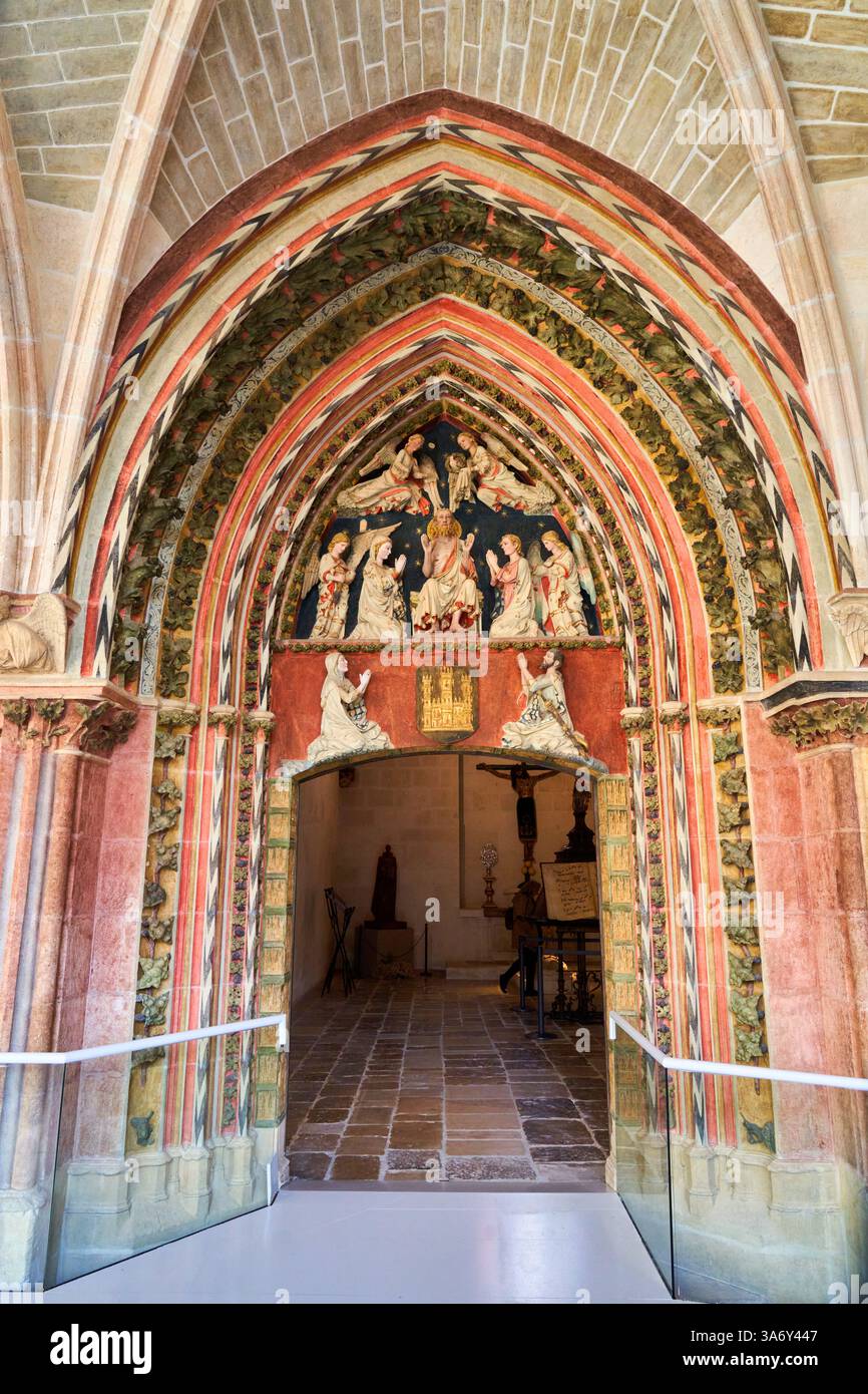Chapelle du corpus Christi, cloître inférieur, cathédrale de Santa María, gothique français, Burgos, Castille-et-León, Espagne, Europe Banque D'Images