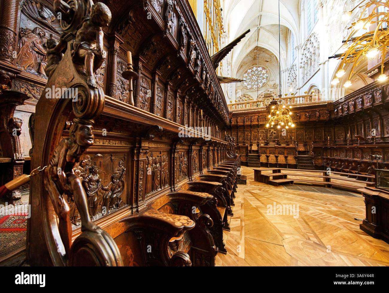 Sillería del Coro, Felipe Vigarny, Diego de Siloé, Andrés de Nájera, Simón de Bueras y García de Arredondo, 1505-1535, Cathedral de Santa María, Frenc Banque D'Images