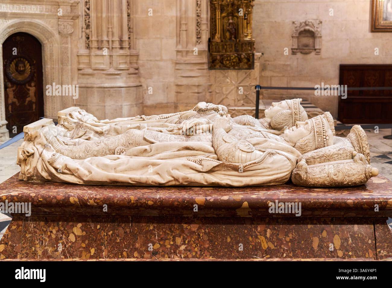 Chapelle des connétables, Simón de Colonia, 1482-1496, gothique fleuri, tombes de Pedro Fernández de Velasco et Mencía de Mendoza, œuvre de Felipe Vigarn Banque D'Images