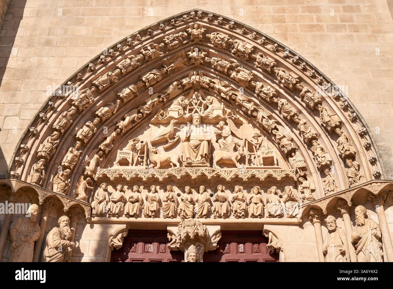 Puerta del Sarmental, Cathédrale de Santa María, gothique français, Burgos, Castille-et-León, Espagne, Europe Banque D'Images