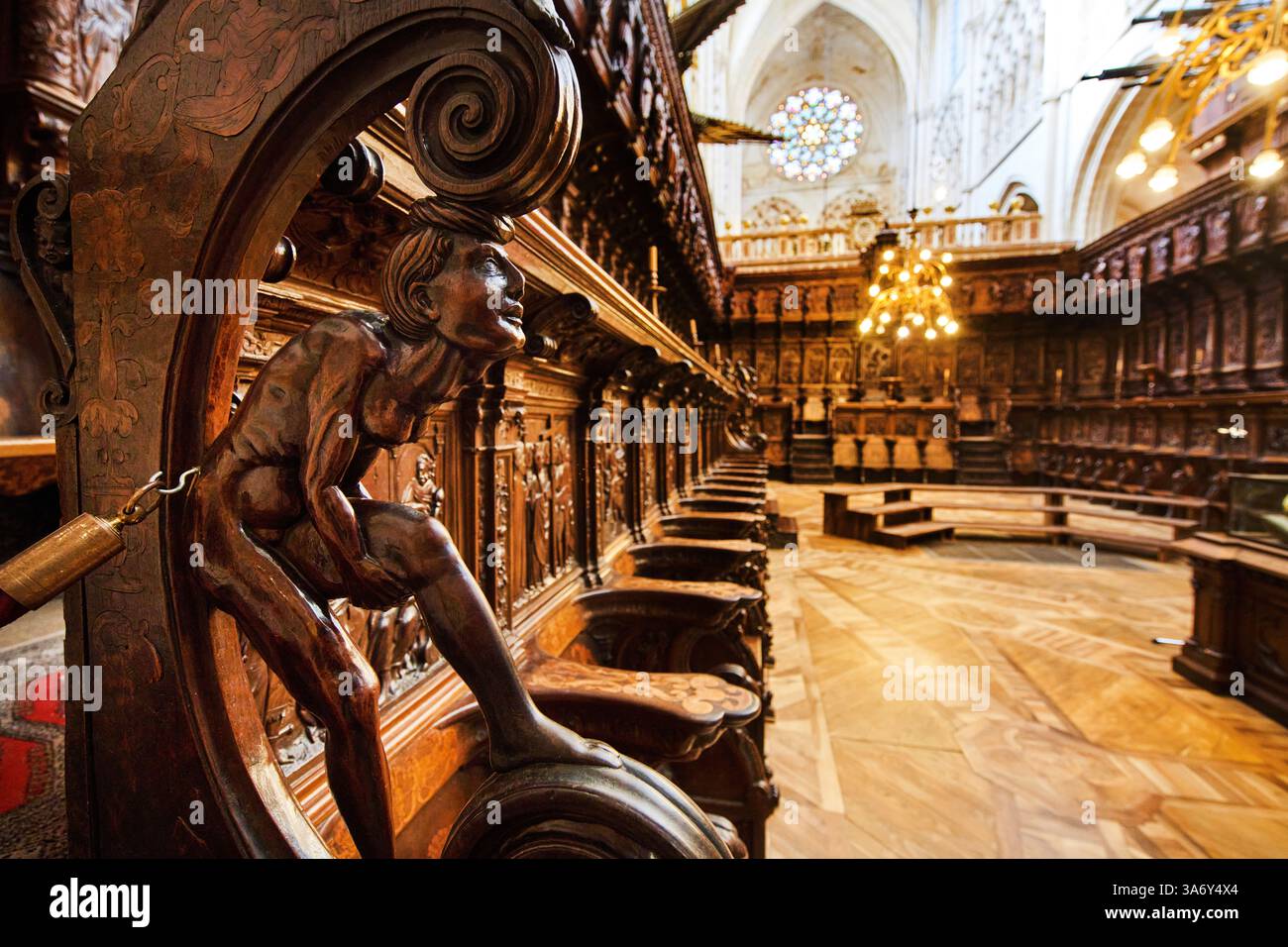 Sillería del Coro, Felipe Vigarny, Diego de Siloé, Andrés de Nájera, Simón de Bueras y García de Arredondo, 1505-1535, Cathedral de Santa María, Frenc Banque D'Images