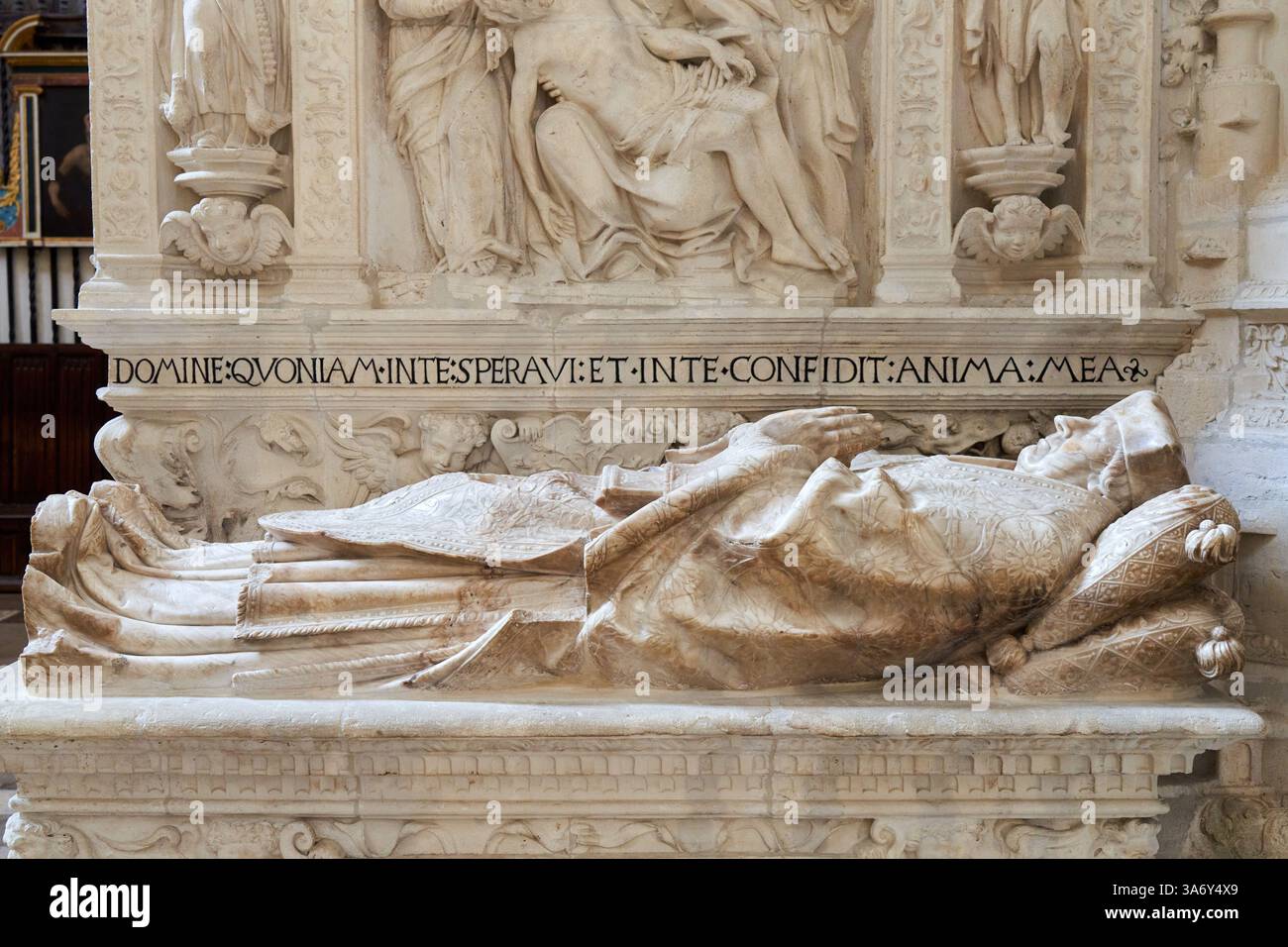 Gonzalo Díez de Lerma, tombeau sculpté en albâtre par Felipe de Vigarny, Chapelle de la présentation, Juan de Matienzo, 1519-1524, XVIe siècle, Cathédrale Banque D'Images