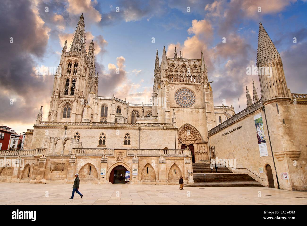 Portada del Sarmental, Plaza Rey San Fernando, Cathedral de Santa María, French Gothic, Burgos, Castille-et-León, Espagne, Europe Banque D'Images