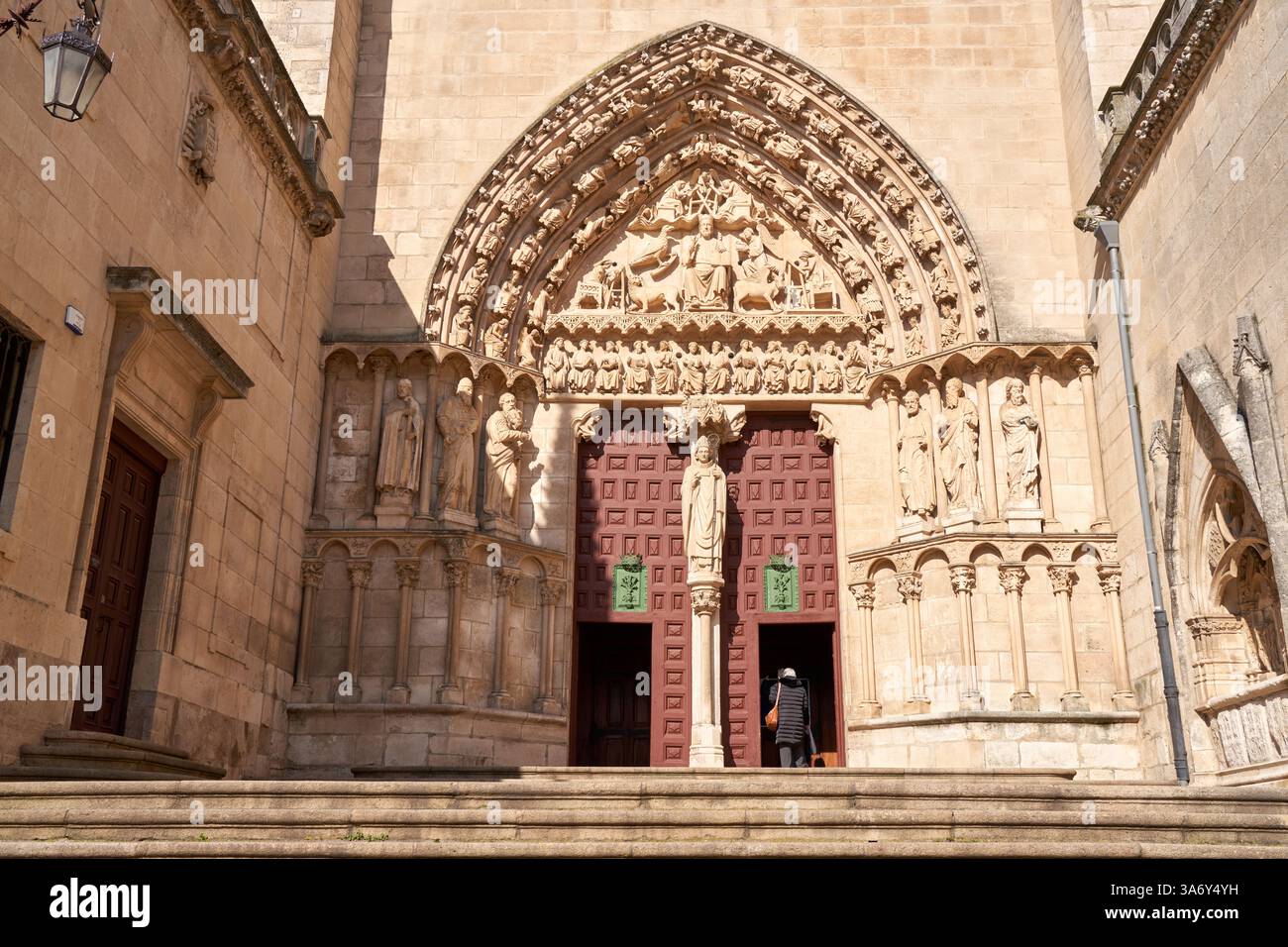 Puerta del Sarmental, Cathédrale de Santa María, gothique français, Burgos, Castille-et-León, Espagne, Europe Banque D'Images