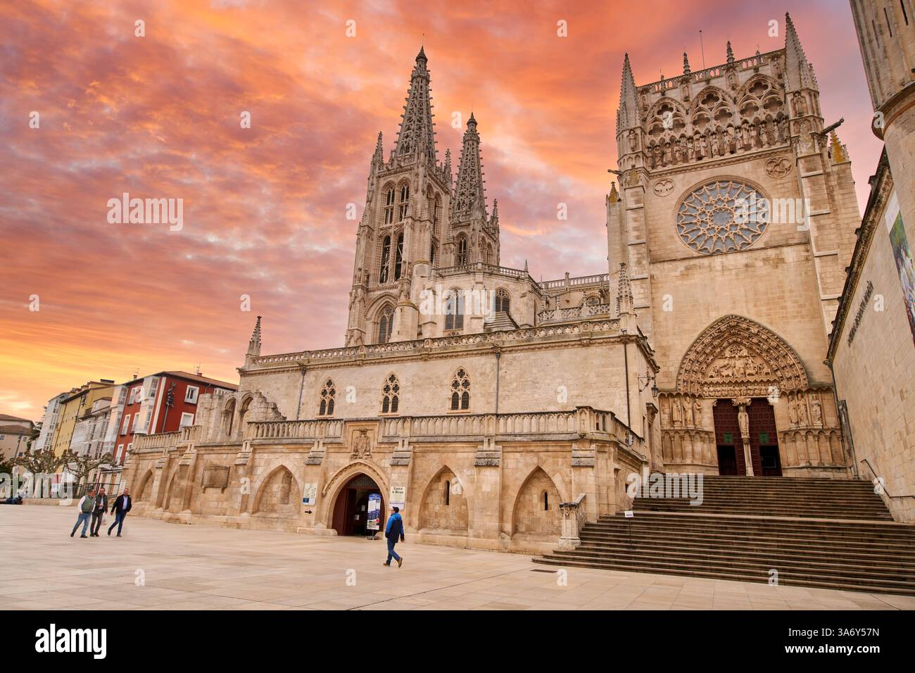 Portada del Sarmental, Plaza Rey San Fernando, Cathedral de Santa María, French Gothic, Burgos, Castille-et-León, Espagne, Europe Banque D'Images