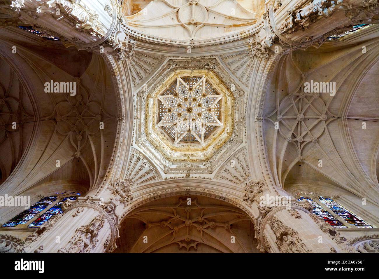 Cimborrio, 1540-1568, Juan de Vallejo y Francisco de Colonia, Cathedral de Santa María, French Gothic, Burgos, Castille-et-León, Espagne, Europe Banque D'Images