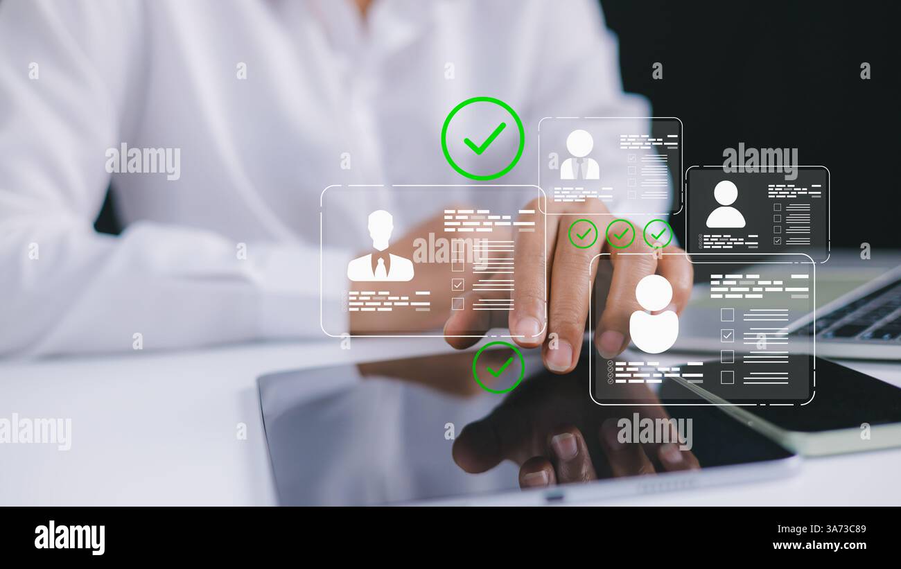 Gestion des relations avec structure globale, ressources humaines, concept de gestion des ressources humaines, concept d'entreprise de gestion du recrutement, gestion Banque D'Images