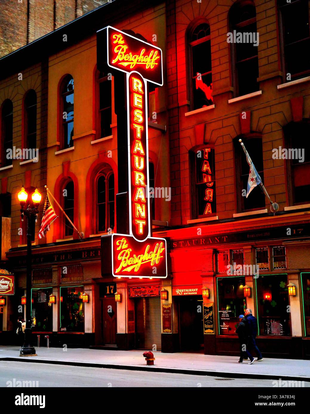 Berghof Restaurant Chicago Loop Banque D'Images