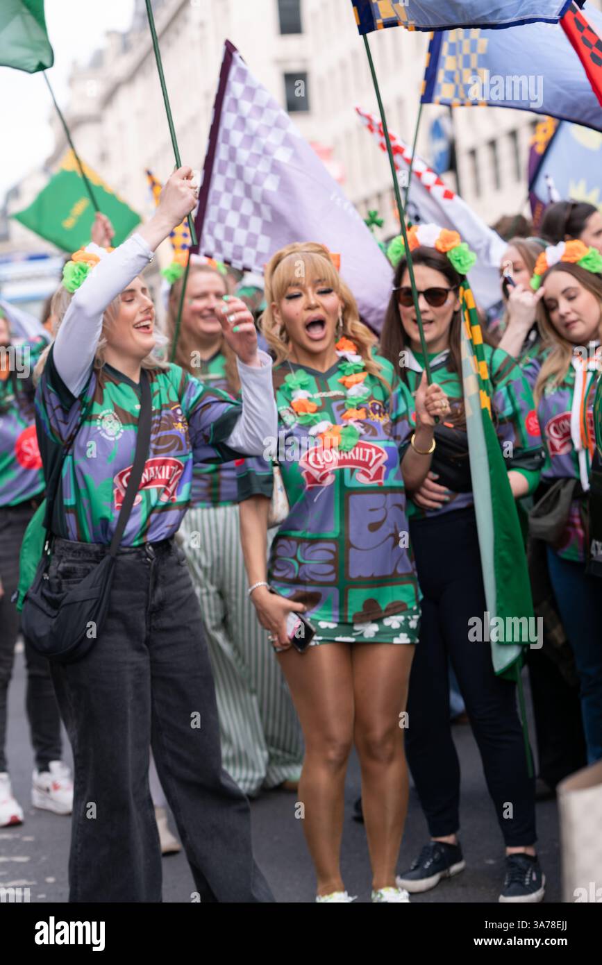 Célébration à Londres de la St Patricks Day 2025. Banque D'Images