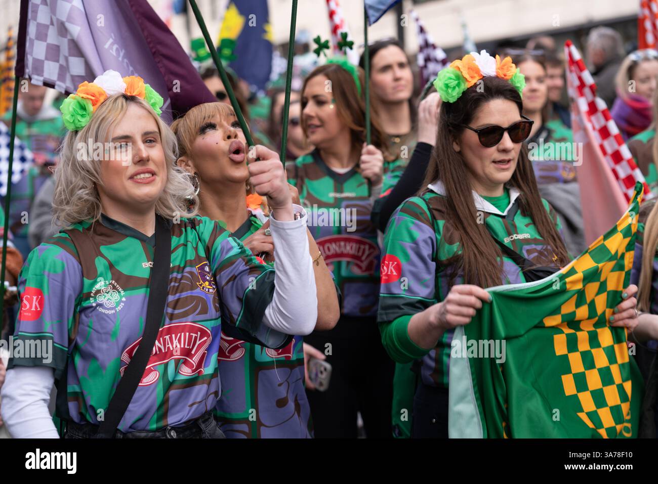Célébration à Londres de la St Patricks Day 2025. Banque D'Images