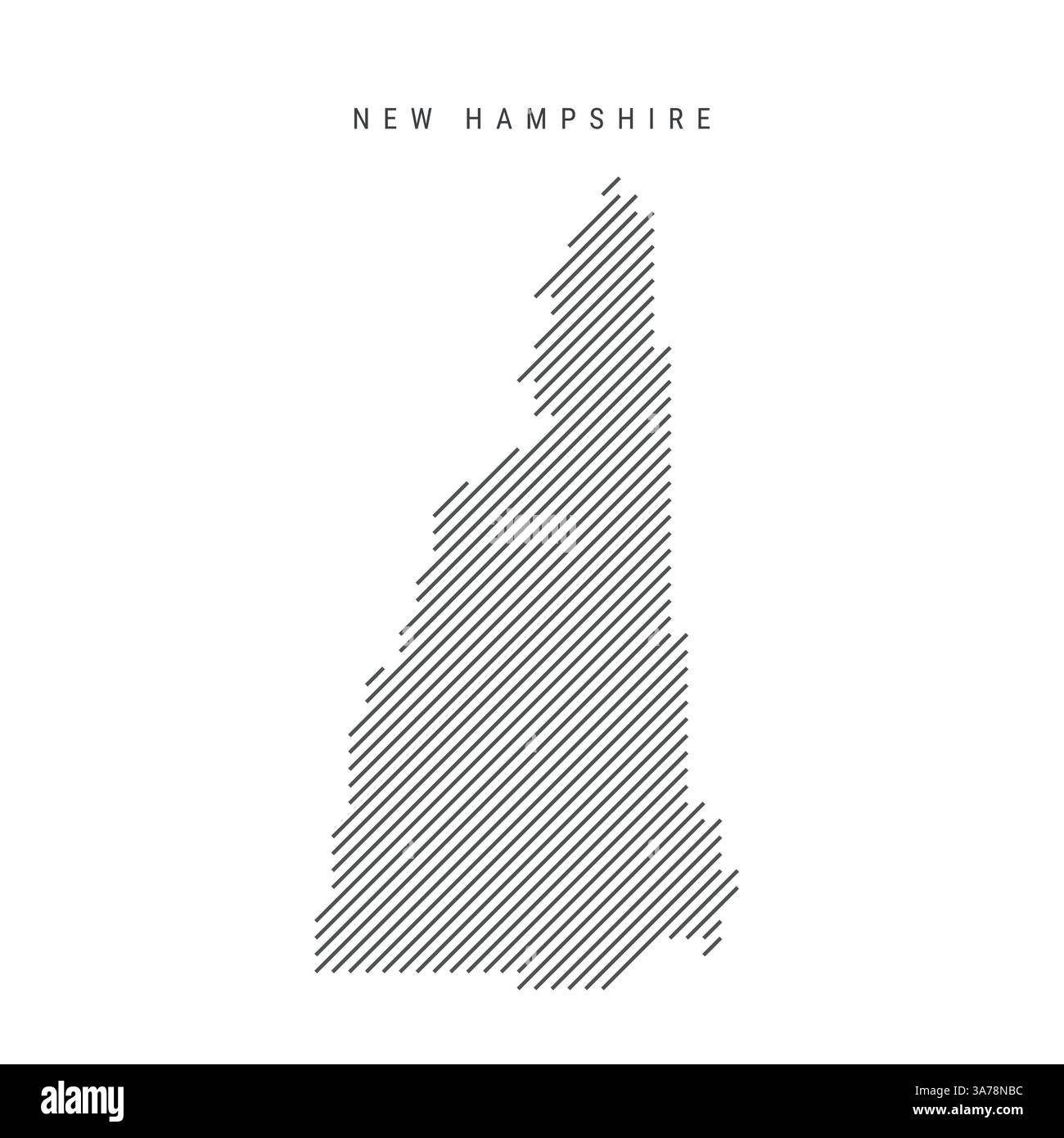 Carte du New Hampshire à partir d'un motif de lignes parallèles inclinées noires. Carte de l'état DES ÉTATS-UNIS avec des lignes diagonales grises. Silhouette faite de hachures obliques. Vecteur ill Illustration de Vecteur Carte du New Hampshire à partir d'un motif de lignes parallèles inclinées noires. Carte de l'état DES ÉTATS-UNIS avec des lignes diagonales grises. Silhouette faite de hachures obliques. Vecteur ill Illustration de Vecteur