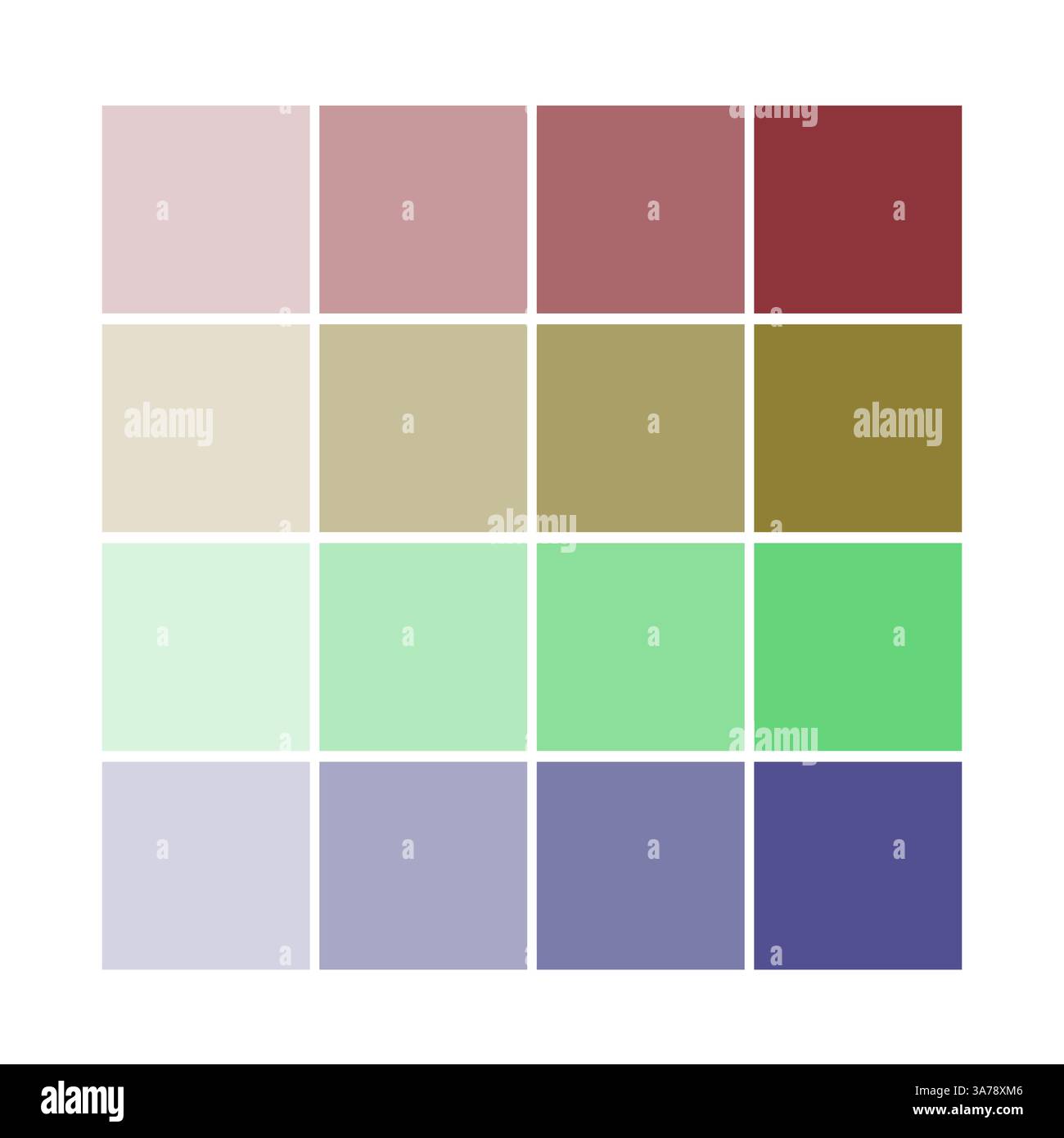 Palette de couleurs pastel. Tons neutres. Nuances dégradées douces. Palette de couleurs harmonieuse. Illustration de Vecteur