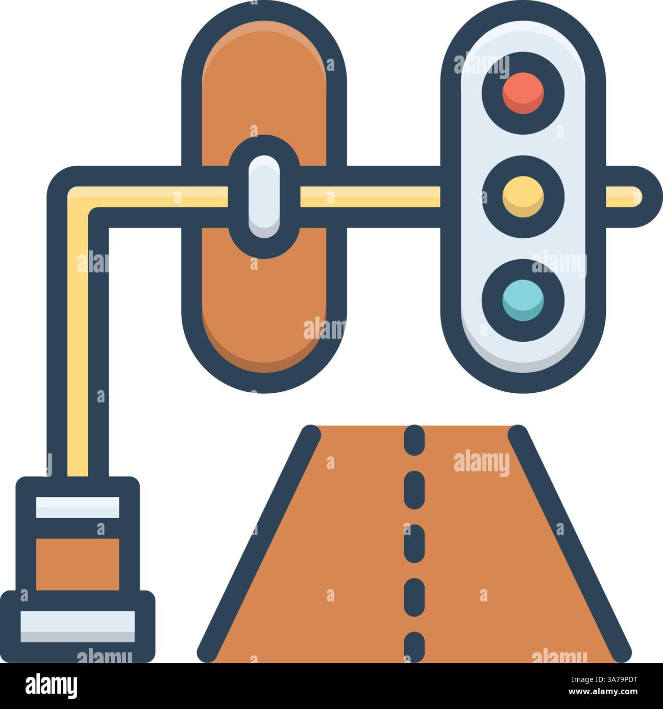 Icône de contrôle du trafic, trafic Illustration de Vecteur