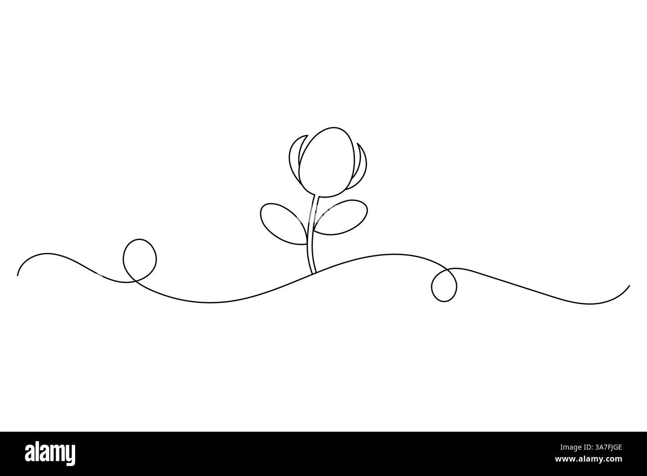 Écologie durable icône continue d'une ligne d'art et de vecteur de ligne de sortie Illustration de Vecteur