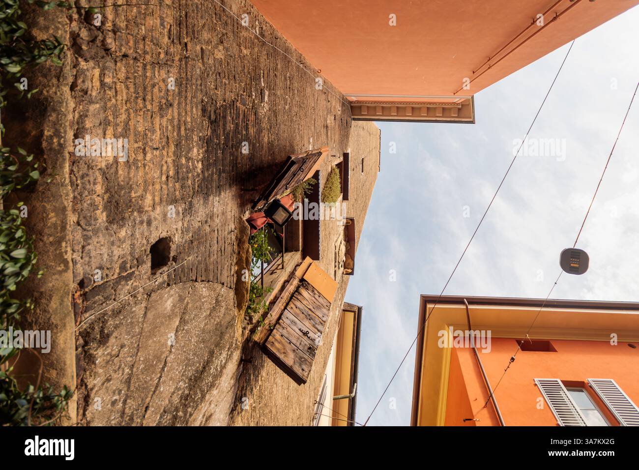 Bologne, Italie. Les portiques de Bologne sont les plus longs de toute l'Italie. Banque D'Images