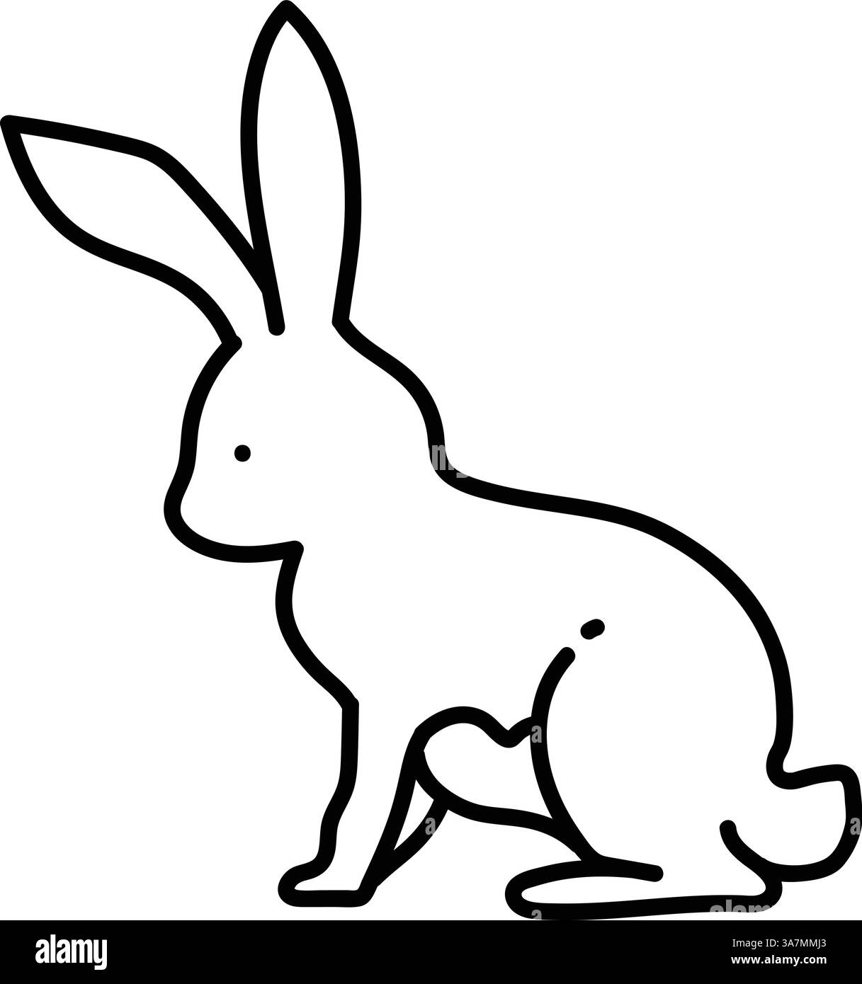 icône de lapin illustration vectorielle dessinée à la main Illustration de Vecteur