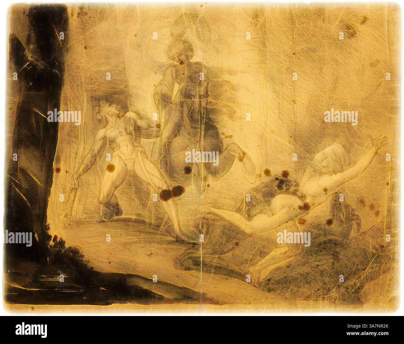 Une scène dynamique représentant des personnages dans une évasion dramatique, avec un mouvement expressif suggérant l'urgence et la tension. Des éléments de mysticisme et de mythologie sont évoqués, créant une atmosphère d'intrigue et d'intensité émotionnelle., Art classique avec une touche moderne réinventée par Artotop, Banque D'Images Une scène dynamique représentant des personnages dans une évasion dramatique, avec un mouvement expressif suggérant l'urgence et la tension. Des éléments de mysticisme et de mythologie sont évoqués, créant une atmosphère d'intrigue et d'intensité émotionnelle., Art classique avec une touche moderne réinventée par Artotop, Banque D'Images