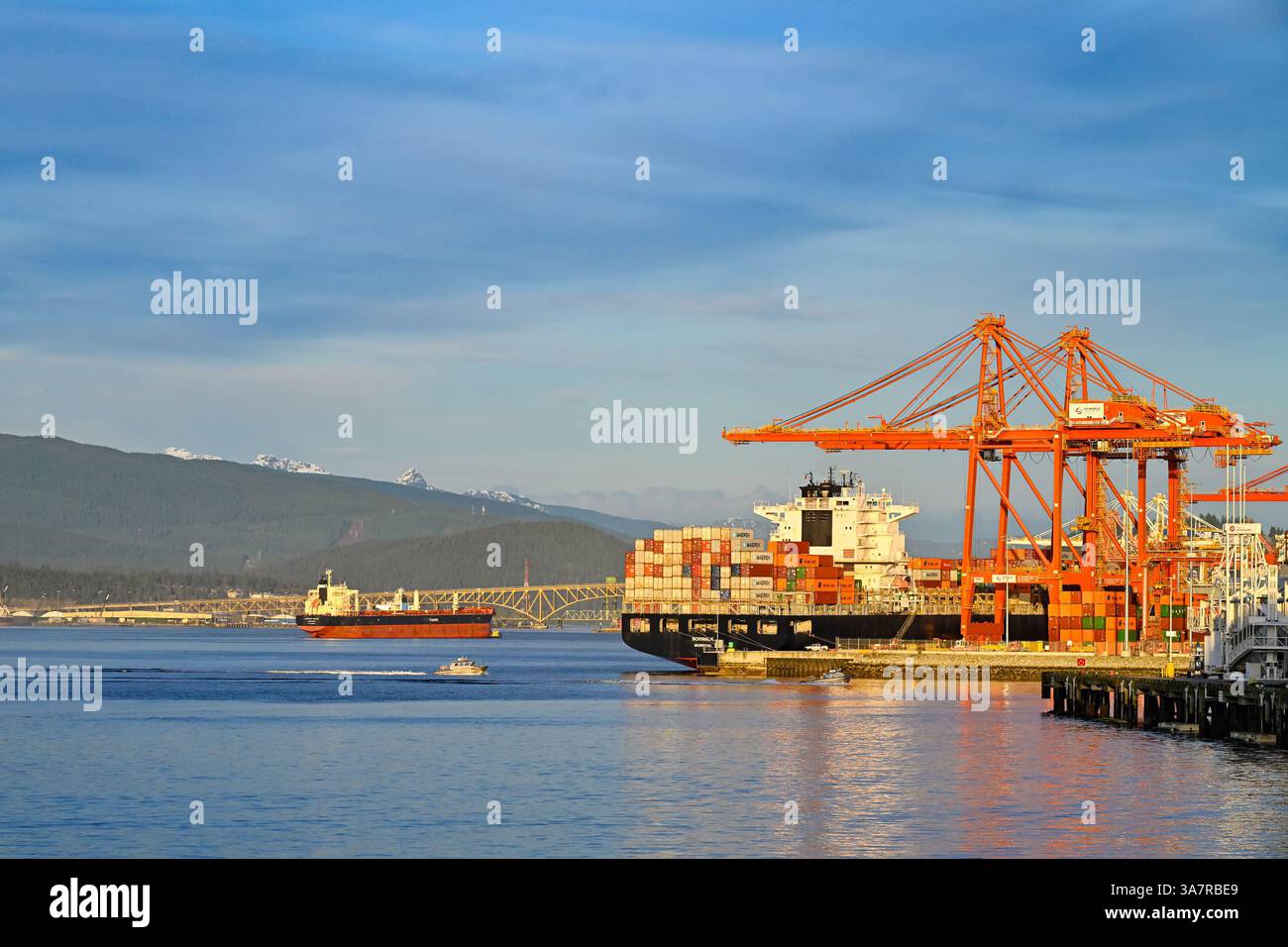 Port de Vancouver, VanTerm, Vancouver, Colombie-Britannique, Canada Banque D'Images