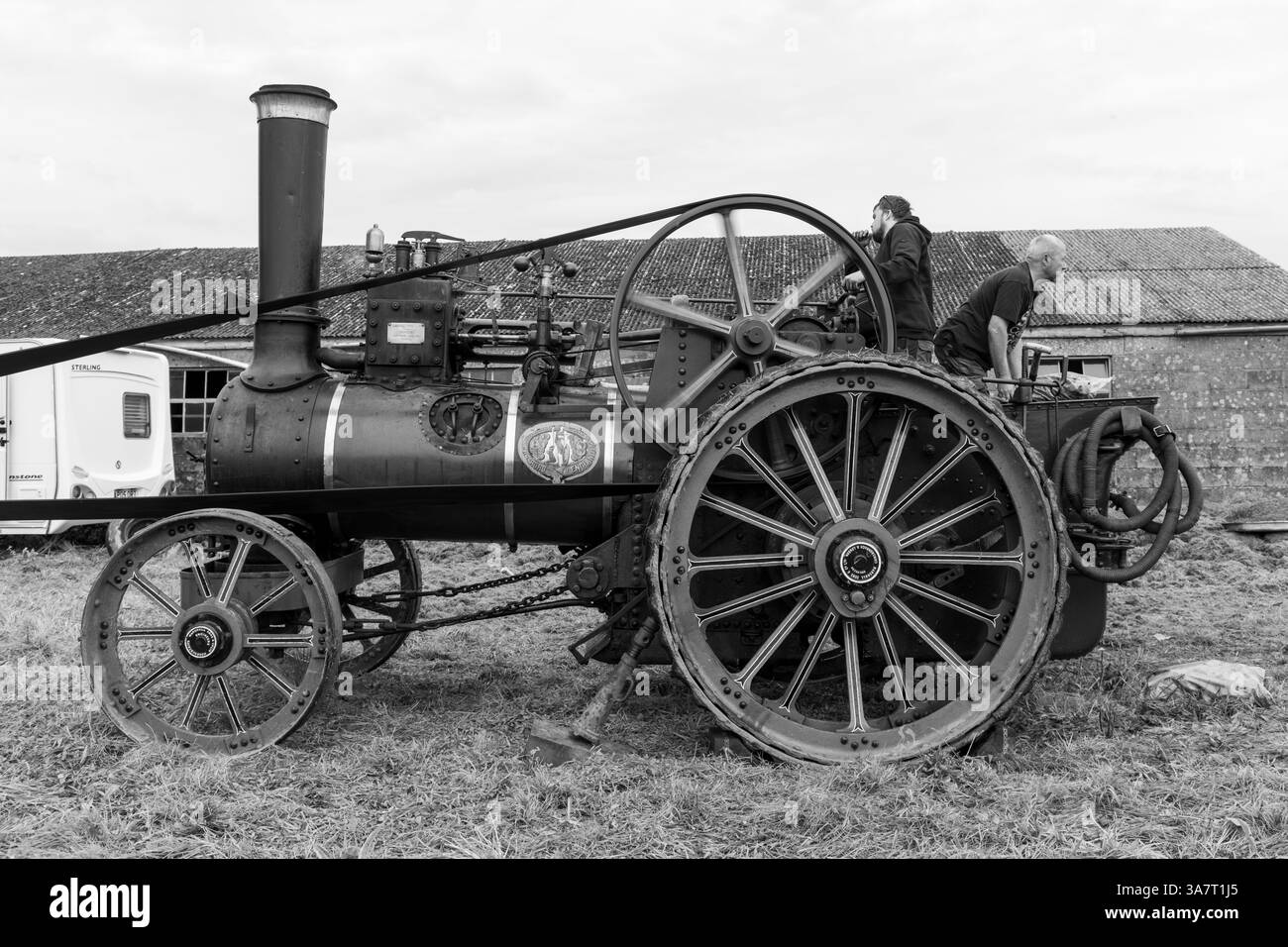 Dorchester.Dorset.Royaume-Uni. 7 septembre 2024.Un moteur de traction Marshall restauré de 1901 appelé Hayden Princess est exposé au Dorset coun Banque D'Images