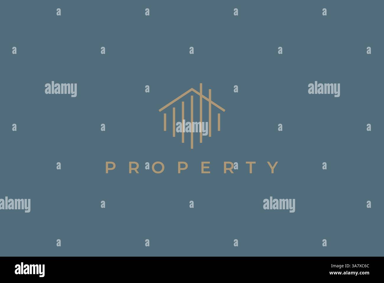 Logo de la propriété Building Company Building construction Home Developer investissement immobilier Illustration de Vecteur