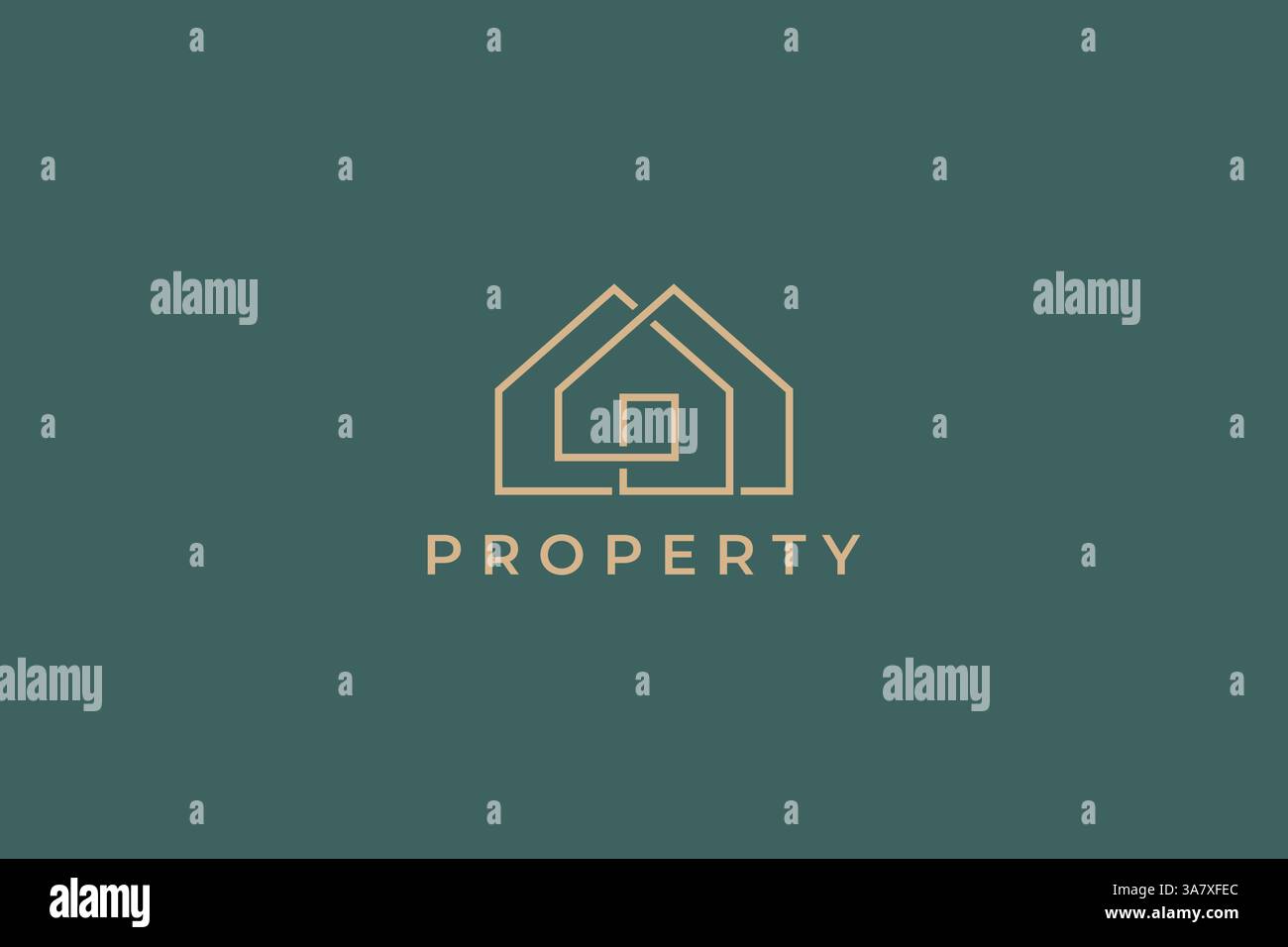 Propriété et Maison logo bâtiment promoteur immobilier construction résidentielle Illustration de Vecteur