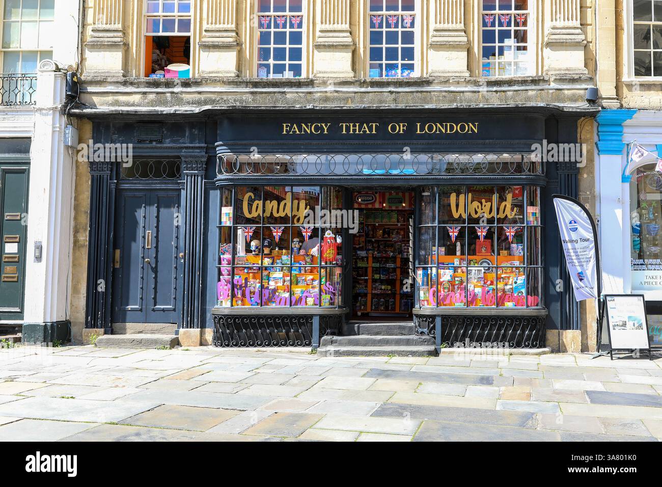 La boutique de bonbons « Fancy That of London », Bath, Somerset, Angleterre, Royaume-Uni Banque D'Images