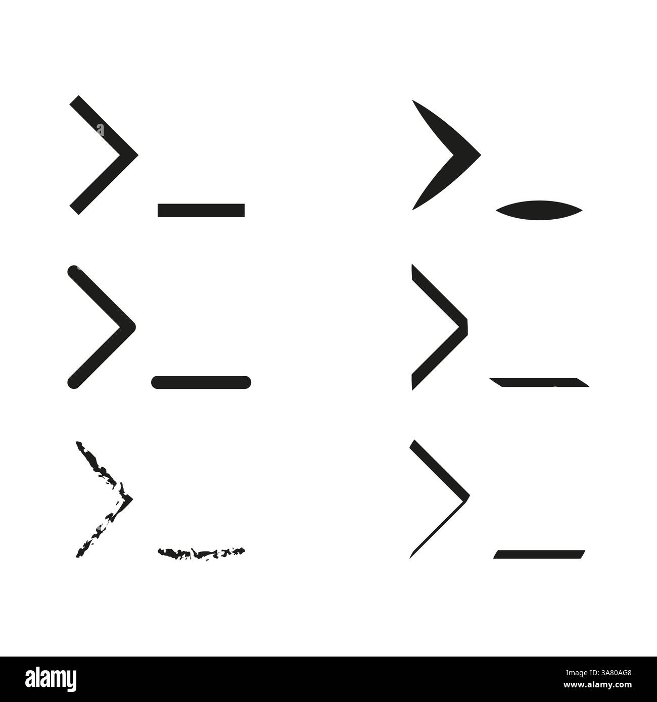 Icônes fléchées. Jeu de symboles directionnels. Collection de formes géométriques. Illustration vectorielle. Illustration de Vecteur