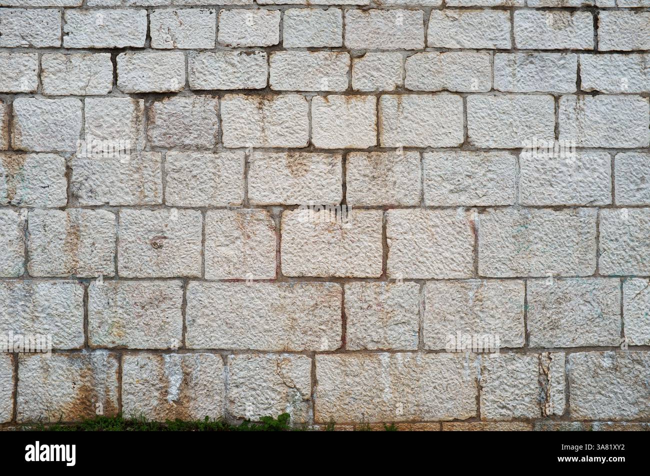 Fond de pierre blanche avec texture de forteresse blanche, Vieux Vratnik, Sarajevo, Bosnie-Herzégovine Banque D'Images