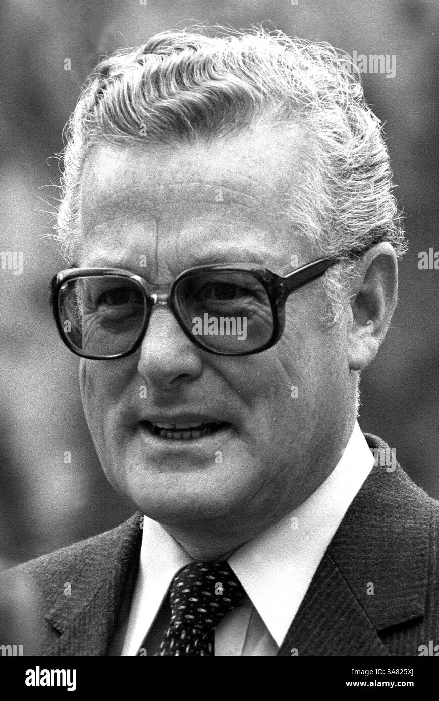 Munich, Bavière, Allemagne - 11 mai 1989 ; Max Streibl - 06.01.1932 à 11.12.1998 - homme politique allemand de la CSU et premier ministre de l'État libre de Bavière de 1988 à 1993 lors d'un événement à Munich (Allemagne). [Traduction automatique de l'anglais] [traduction automatique] Banque D'Images