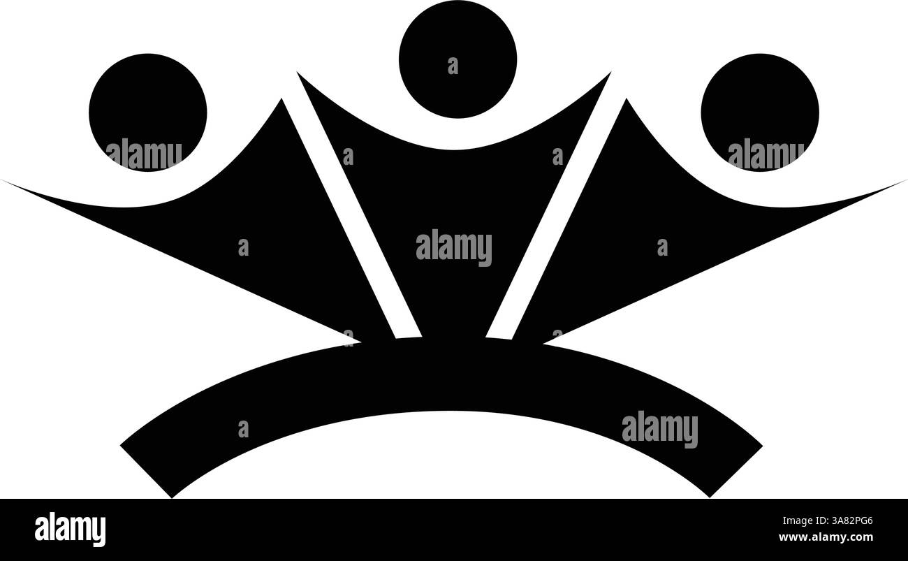 Icône de symbole de personnes, équipe de logo de connexion de groupe communautaire pour illustration de conception graphique Illustration de Vecteur