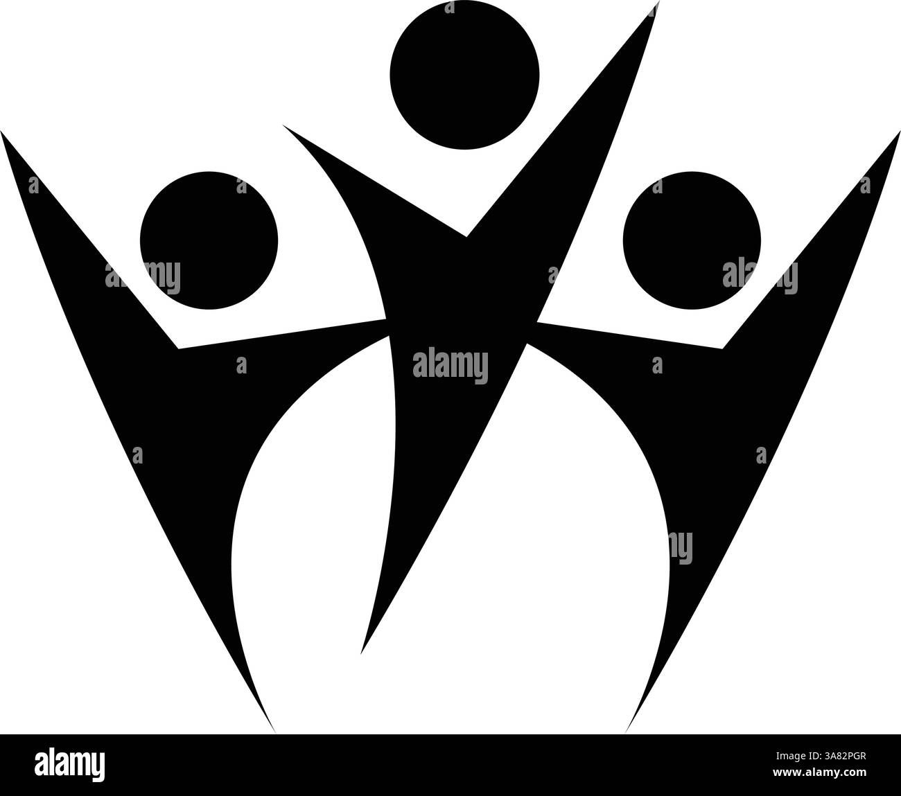 Icône de symbole de personnes, équipe de logo de connexion de groupe communautaire pour illustration de conception graphique Illustration de Vecteur