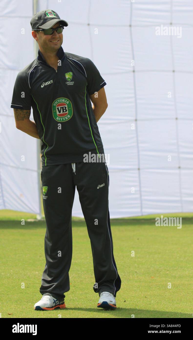 NEW DELHI, INDE - 20 MARS : le joueur de cricket australien Shane Watson lors d'une séance d'essais avant le quatrième match test contre l'Inde à New Delhi. (Photo de Pankaj Nangia/India Today Group) *** légende locale *** Shane Watson (image crédit : © India Today/ZUMAPRESS.com) Banque D'Images