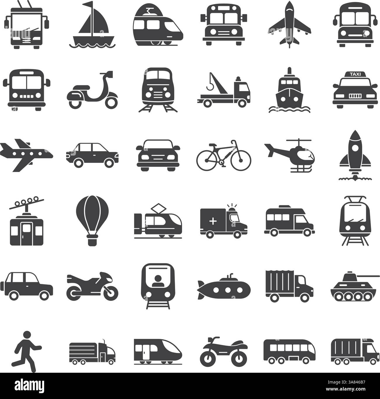 Collection d'icônes de transport définie dans un style plat. Illustration vectorielle de transport sur fond isolé. Concept commercial de signalisation de véhicule. Illustration de Vecteur Collection d'icônes de transport définie dans un style plat. Illustration vectorielle de transport sur fond isolé. Concept commercial de signalisation de véhicule. Illustration de Vecteur