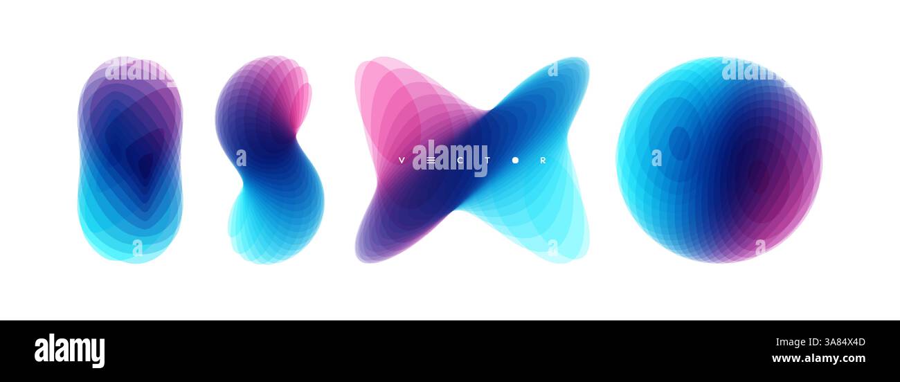 Ensemble de divers éléments se chevauchant. Conception géométrique abstraite. Illustration vectorielle pour bannières, écriteaux, affiches ou prospectus. Illustration de Vecteur