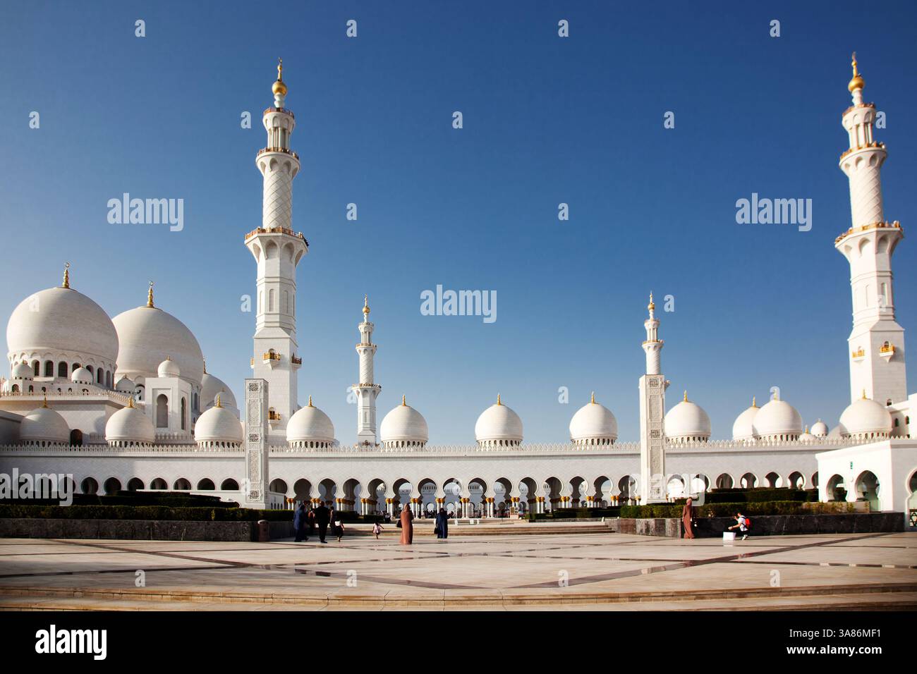 Grande Mosquée de Sheikh Zayed, Abu Dhabi, Émirats Arabes Unis Banque D'Images