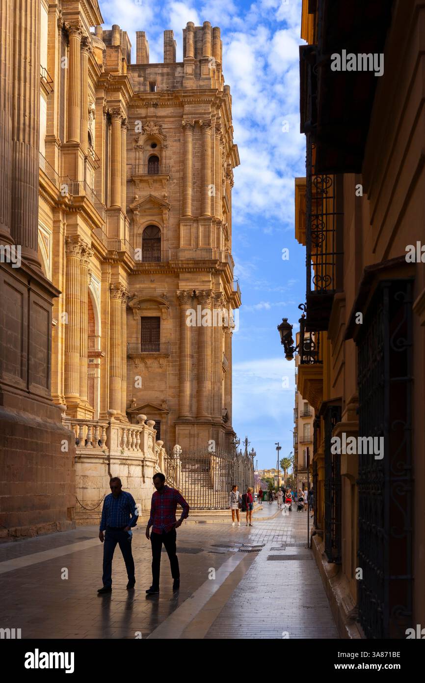 Cathédrale de Malaga, Malaga, Andalousie, Espagne Banque D'Images