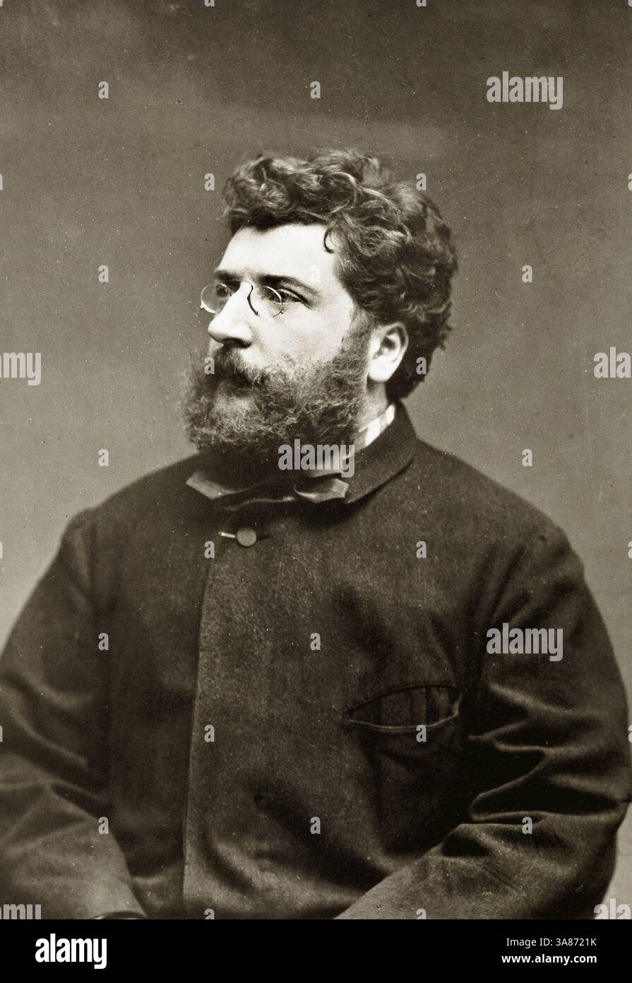 Portrait du compositeur français Georges Bizet (1838- 1875). Banque D'Images