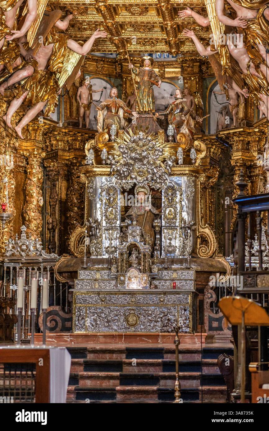 Cathédrale Saint-Jacques-de-Compostelle (Cathédrale Saint-Jacques-de-Compostelle), UNESCO, Saint-Jacques-de-Compostelle, Galice, Espagne Banque D'Images