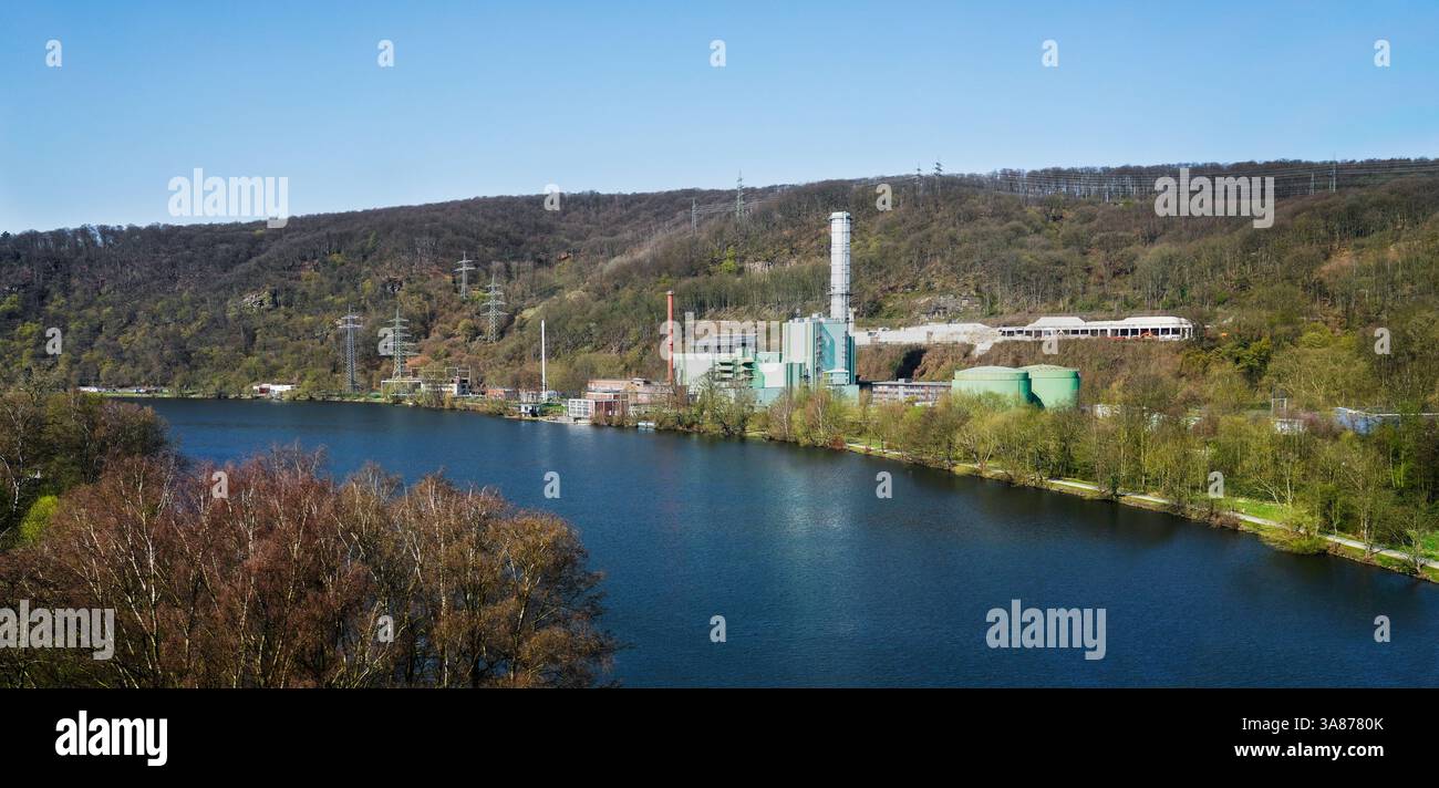 Centrale à gaz et à vapeur à cycle combiné de CUNO au lac Harkord près de Herdecke, région de la Ruhr, Rhénanie du Nord-Westphalie, Allemagne Banque D'Images