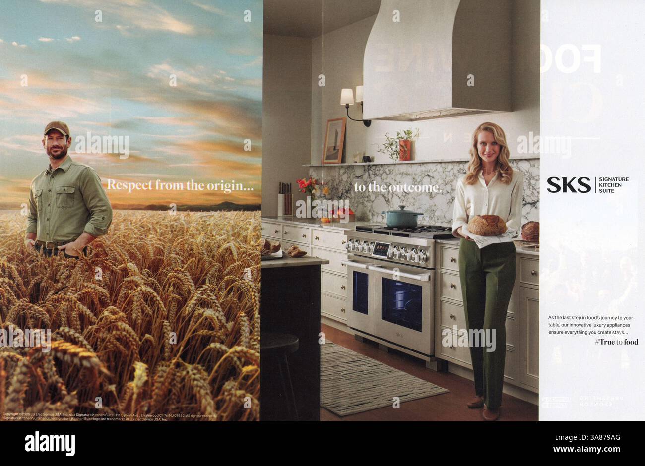 Publicité dans le magazine Food & Wine, Spring Recipes, avril 2025, États-Unis Banque D'Images