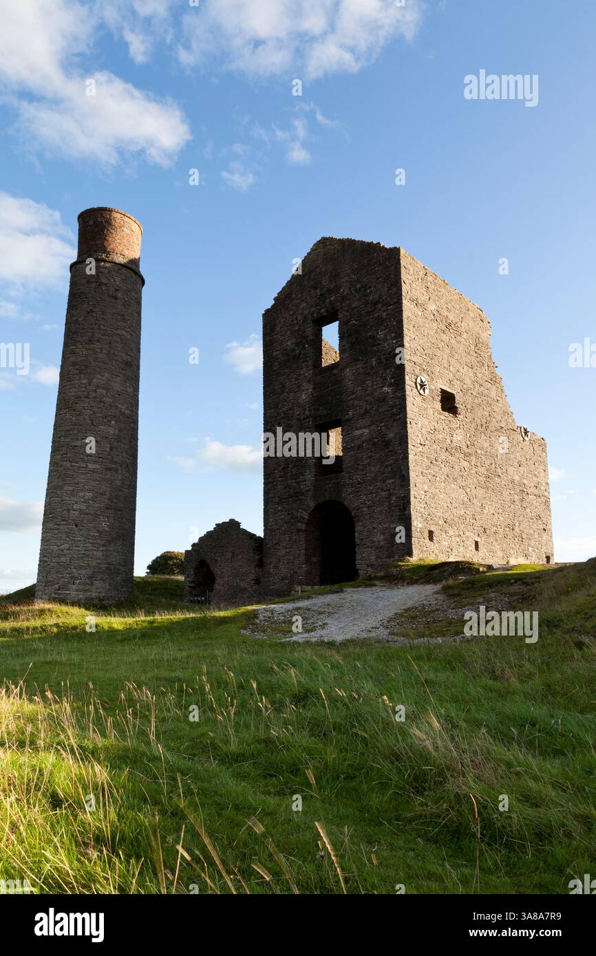 Mine de Magpie, Derbyshire, Royaume-Uni Banque D'Images