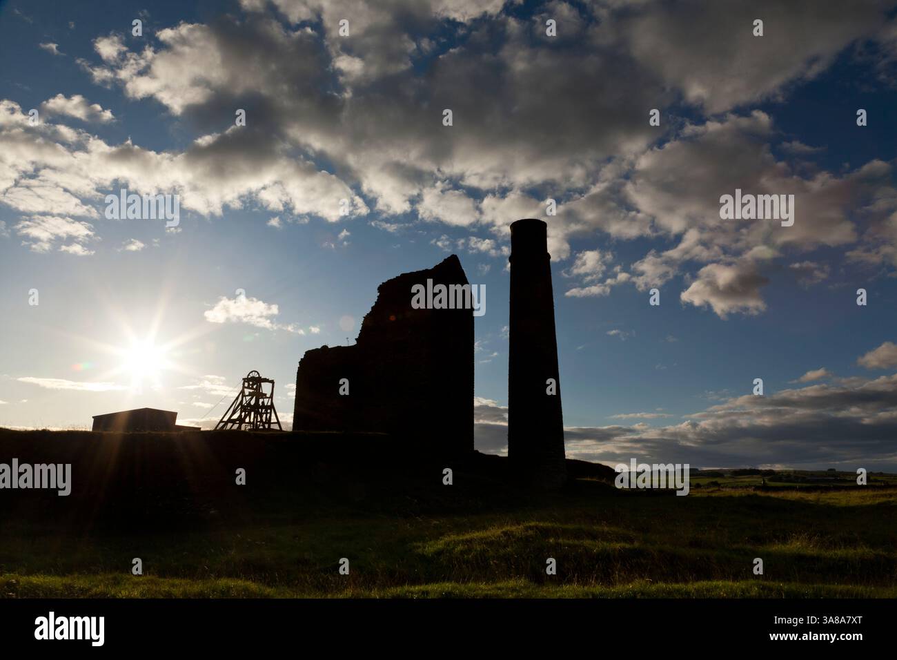 Mine de Magpie, Derbyshire, Royaume-Uni Banque D'Images